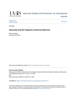 Genocide and the Hispanic-American Dilemma