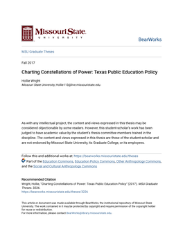 Charting Constellations of Power: Texas Public Education Policy