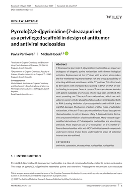 X0005d;Pyrimidine (7‐Deazapurine)