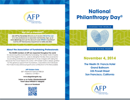 National Philanthropy Day 2014