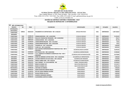 Divisão De Controle Contábil E Financeiro - Dccf Relação De Despesas Ref