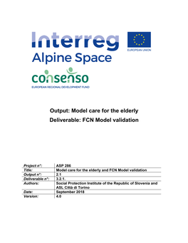 Output: Model Care for the Elderly Deliverable: FCN Model Validation