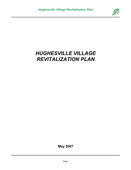 Hughesville Village Revitalization Plan