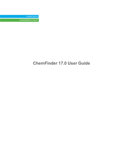 Chemfinder 17.0 User Guide Chemfinder 17.0