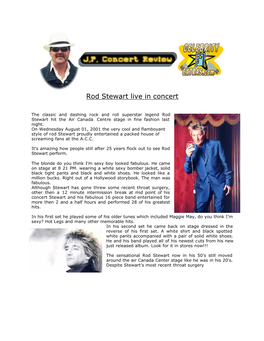 Rod Stewart Live in Concert