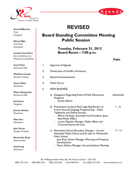 Board Room – 7:00 P.M