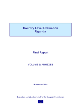 Country Level Evaluation Uganda