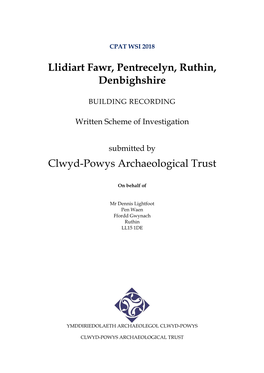 Llidiart Fawr, Pentrecelyn, Ruthin, Denbighshire Clwyd-Powys