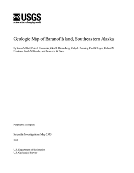 Geologic Map of Baranof Island, Southeastern Alaska