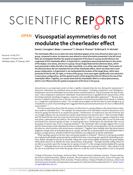 Visuospatial Asymmetries Do Not Modulate the Cheerleader Effect