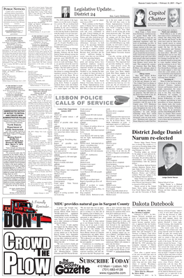 District Judge Daniel Narum Re-Elected Dakota Datebook