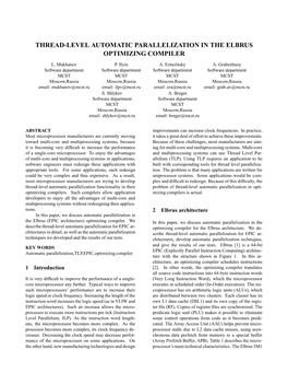 Thread-Level Automatic Parallelization in the Elbrus Optimizing Compiler