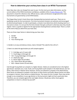 How to Determine Your Archery Bow Class in an NFAA Tournament