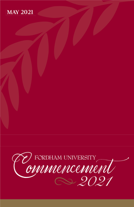 Commencement Program 2021