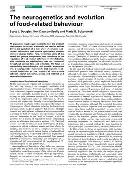 The Neurogenetics and Evolution of Food-Related Behaviour