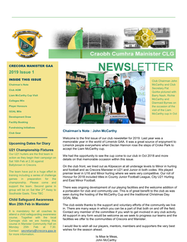 Club Newsletter 2019 Issue 1