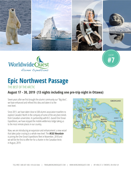 Epic Northwest Passage the BEST of the ARCTIC August 17 - 30, 2019 (13 Nights Including One Pre-Trip Night in Ottawa)