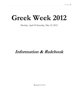 Greek Week 2012