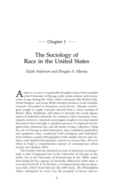 The Sociology of Race in the United States