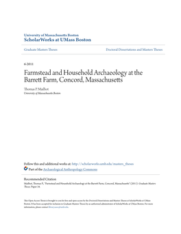 Farmstead and Household Archaeology at the Barrett Farm