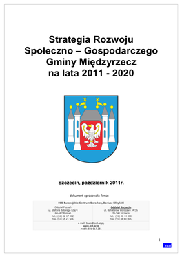 Strategia Rozwoju Społeczno – Gospodarczego Gminy Międzyrzecz Na Lata 2011 - 2020