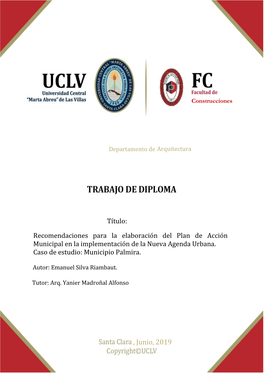 Recomendaciones Para La Elaboración Del Plan De Acción Municipal En La Implementación De La Nueva Agenda Urbana