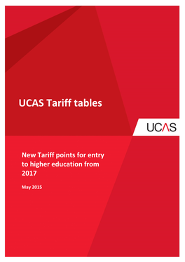 UCAS Tariff Tables