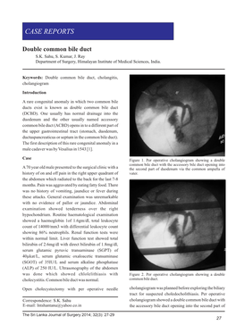 Double Common Bile Duct S.K