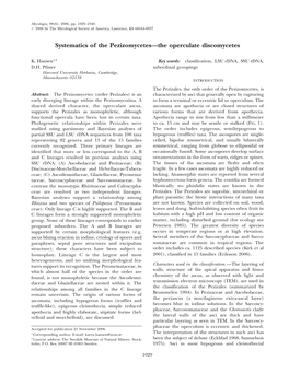 Systematics of the Pezizomycetes—The Operculate Discomycetes