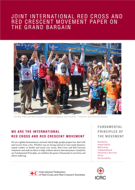Joint International Red Cross and Red Crescent Movement Paper on the Grand Bargain