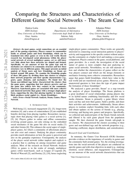 Comparing the Structures and Characteristics of Different Game Social Networks - the Steam Case