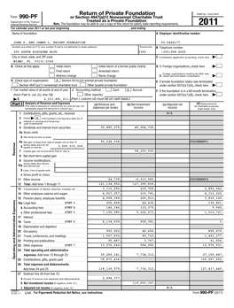 Return of Private Foundation 990-PF