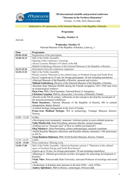 Conference Programme