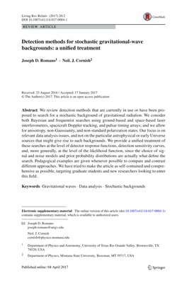 Detection Methods for Stochastic Gravitational-Wave Backgrounds: a Uniﬁed Treatment