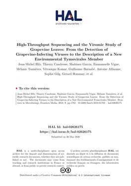 High-Throughput Sequencing and the Viromic Study Of