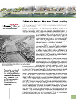 Fellows in Focus: the Mon Wharf Landing