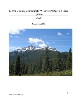 Sierra County Community Wildfire Protection Plan Update Final