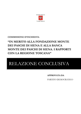 Relazione Conclusiva