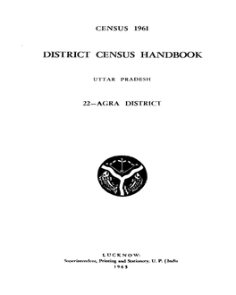 District Census Handbook, 22-Agra, Uttar Pradesh