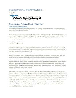 Dow Jones Private Equity Analyst