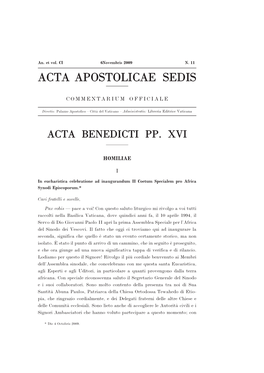 Acta Apostolicae Sedis