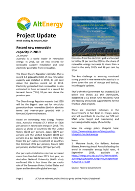 Project Update Week Ending 31 January 2020