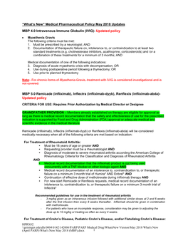 “What's New” Medical Pharmaceutical Policy May 2018 Updates MBP 4.0