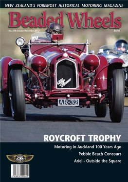 ROYCROFT TROPHY Motoring in Auckland 100 Years Ago Pebble Beach Concours Ariel - Outside the Square