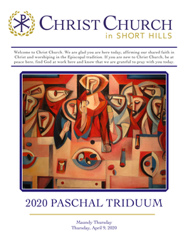 2020 Paschal Triduum