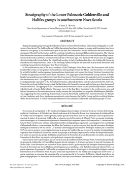 Stratigraphy of the Lower Paleozoic Goldenville and Halifax Groups in Southwestern Nova Scotia