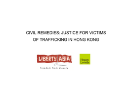 Justice for Victims of Trafficking in Hong Kong - 2