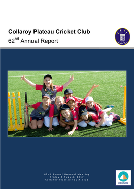 Collaroy Plateau Cricket Club 62 Annual Report
