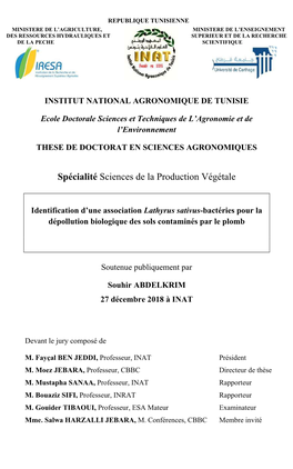 Spécialité Sciences De La Production Végétale