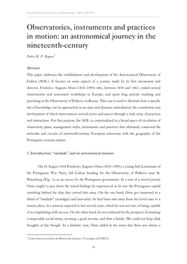 An Astronomical Journey in the Nineteenth-Century